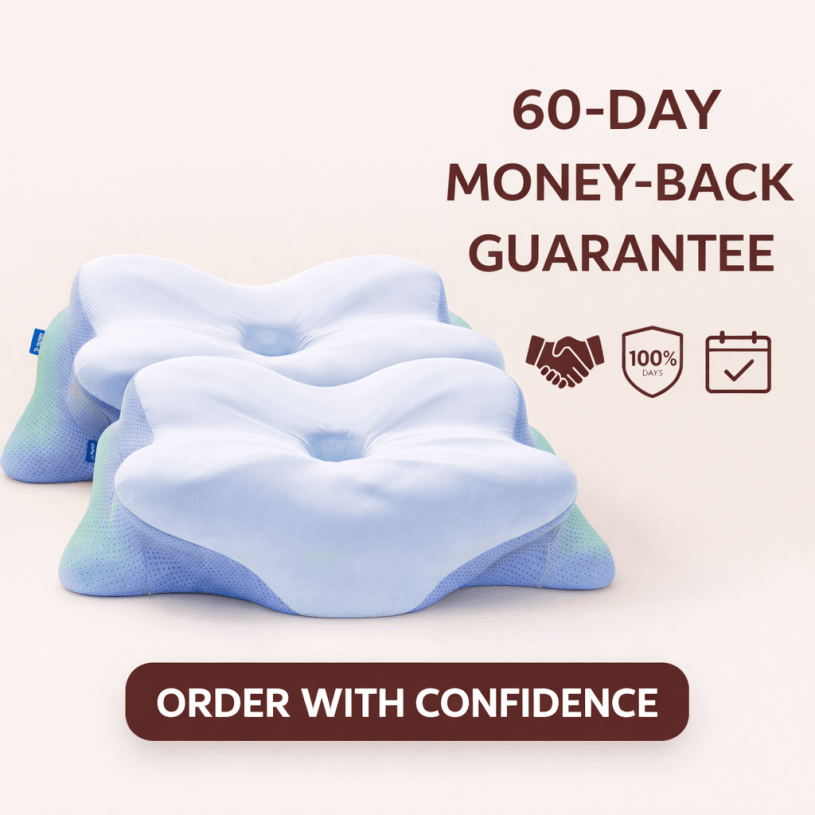 Derila Ergo Pillow Money Back Guarantee Badge - Try Synaptigen